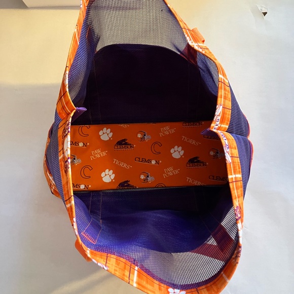 Clemson University Tigers Tote Bag with Fabric Casserole Carrier - Picture 2 of 9